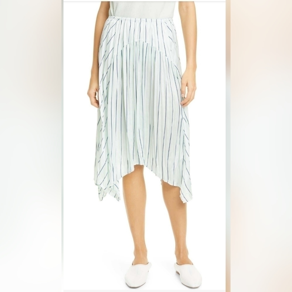 Vince striped panel gauze skirt